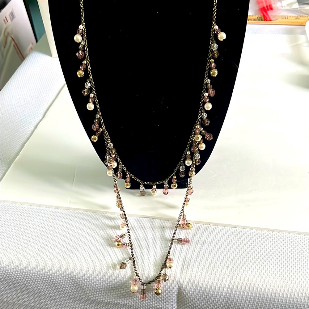 Elegant Multi-Color Beaded Necklace.